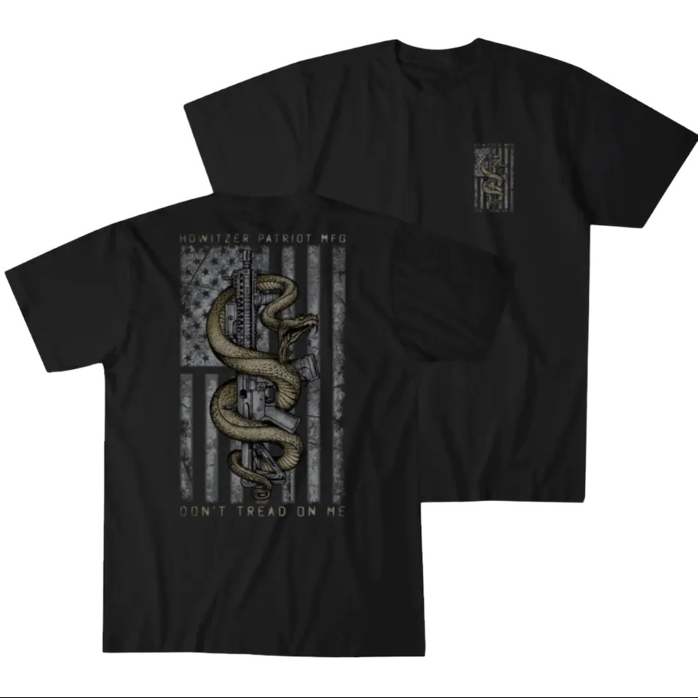 Howitzer Style Men's T-Shirt TREAD AR Military Grunt MFG Black S-4XL